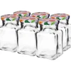 fyrkantig burk 150ml + kork 6 st. | 132155