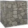 Gabionmur för soptunna - Galvaniserat stål | Storlek: 110x100x110 cm