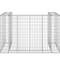 Gabionmur för soptunnor galvaniserat stål 180x100x110 cm