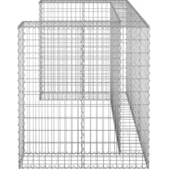Gabionmur för soptunnor galvaniserat stål 180x100x110 cm
