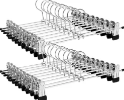 Galgar med klämmor 20-pack Kjolhängare halkfria