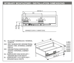 GAMET BOX2 låda, fyrkantig skena, medium, vit, 300 mm