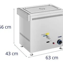 Gas Bain Marie - 3300 W - GN 1 x 1/1 - 0,02 bar - G20