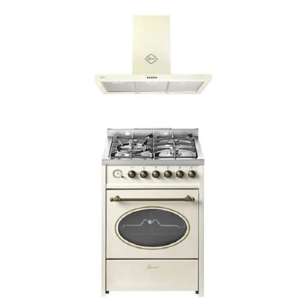 Gasspis - GURARI - GCH G 614 CR - 60 cm - 4 Kw WOK - Multifunktionell + fläkt GCH F 461 BG 9