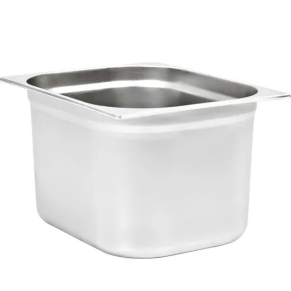 Gastronormkantiner 2 st GN 1/2 - Staplingsbar rostfritt stål | Färg: Silver | Storlek: 200 mm