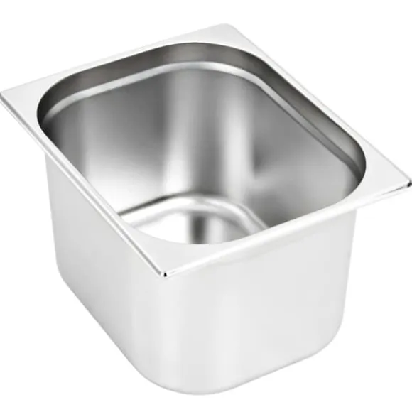 Gastronormkantiner 2 st GN 1/2 - Staplingsbar rostfritt stål | Färg: Silver | Storlek: 200 mm