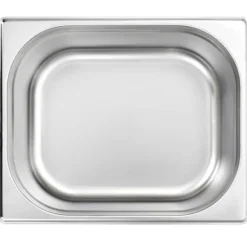 Gastronormkantiner 2 st GN 1/2 - Staplingsbar rostfritt stål | Färg: Silver | Storlek: 200 mm