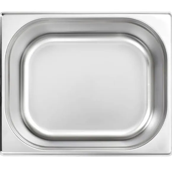 Gastronormkantiner 2 st GN 1/2 - Staplingsbar rostfritt stål | Färg: Silver | Storlek: 200 mm