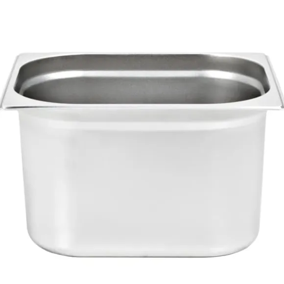 Gastronormkantiner 2 st GN 1/2 - Staplingsbar rostfritt stål | Färg: Silver | Storlek: 200 mm