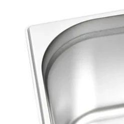 Gastronormkantiner 2 st GN 1/2 - Staplingsbar rostfritt stål | Färg: Silver | Storlek: 200 mm