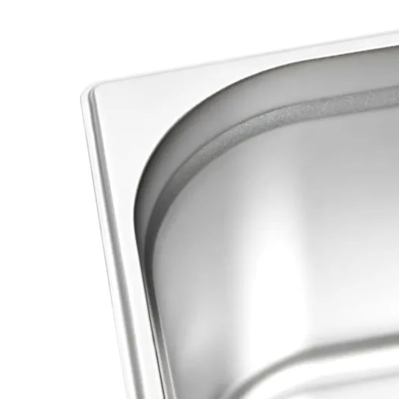 Gastronormkantiner 2 st GN 1/2 - Staplingsbar rostfritt stål | Färg: Silver | Storlek: 200 mm