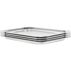 Gastronormkantiner 4 st GN 1/1 - Staplingsbara rostfria plåtar | Storlek: 20 mm