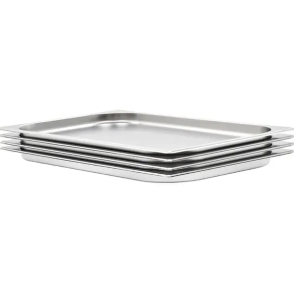 Gastronormkantiner 4 st GN 1/1 - Staplingsbara rostfria plåtar | Storlek: 20 mm