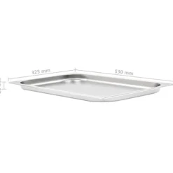 Gastronormkantiner 4 st GN 1/1 - Staplingsbara rostfria plåtar | Storlek: 20 mm