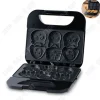 Gaufrier - TD® - Våffeljärn - 1200W - Non-stick beläggning - Svart