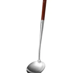 General's Kitchen 304 Rostfritt Stål Stor Soppslev med Långt Handtag för Hemmabruk, Värmebeständig Stekslev med Handtag i Rosenträ, Soppslev, Stekslev, Grötlev | CDON