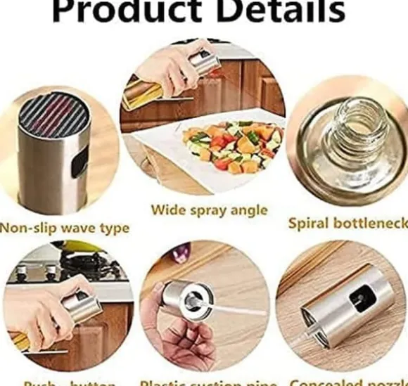 Generisk sprutmaskin, olivolja spruta, sprayflaska för olja Mångsidig glasspray olivolja flaska för matlagning, glas, bakning, rostning