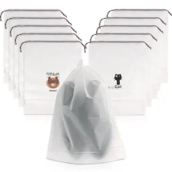 Genomskinliga förvaringsväskor av non-woven-material (10-pack) cat pattern