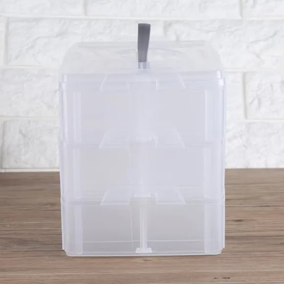 Genomskinlig Plast Smyckenspärla Förvaringslåda Container Craft Organizer Case Tool