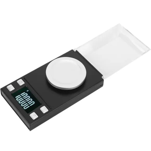 0,001 g hög precision bärbar mini LCD digital elektronisk våg för viktning av smycken, guldpiller 100 g/0,001 g