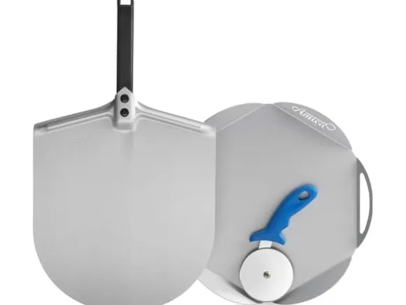 Gi Metal Kit "A Casa Mia" with Amica peel Classica 30 cm, tray and wheel 10 cm