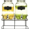 Glasbehållare 2 st med stativ 2 x 4 L