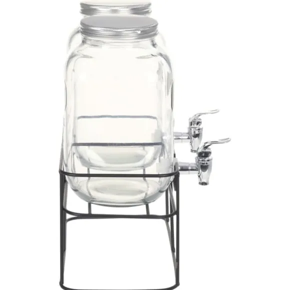 Glasbehållare 2 st med stativ 2 x 4 L