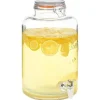 Glasbehållare XXL med tappkran 8 L - Vintage Vattenbehållare | Färg: Transparent | Storlek: 8 L