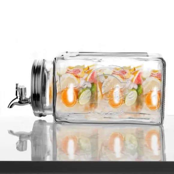 Glasburk för drycker med kran, horisontell dispenser för kylskåp, 3,5L, ORION 143792