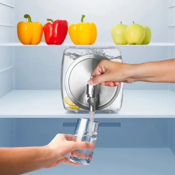 Glasburk för drycker med kran, horisontell dispenser för kylskåp, 3,5L, ORION 143792
