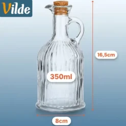 Glasflaska för olja och vinäger 350 ml 2 st.
