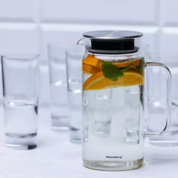 GLASKANNA FÖR VATTENDRIKKER 1,5L KLAUSBERG KB-7687