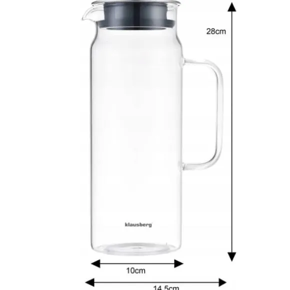 GLASKANNA FÖR VATTENDRIKKER 1,5L KLAUSBERG KB-7687