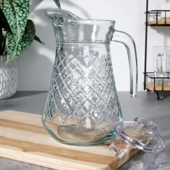 Glaskanna med lock 1,4 l