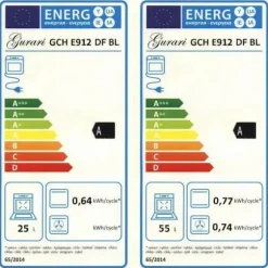 Glaskeramikhäll - GURARI - GCH E 912 DF BL - 90 cm - Dubbel elektrisk ugn - Svart