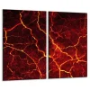 GLAS SKÄRBRÄDA 2x 30x52 MÖNSTER