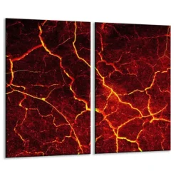 GLAS SKÄRBRÄDA 2x 30x52 MÖNSTER