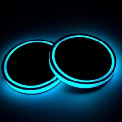 Glasunderlägg med färgskiftande LED-ljus - 2 pack