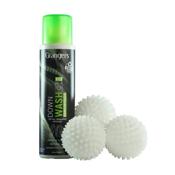 GRANGERS DOWN WASH KIT 300 ML, duntvätt med bollar, tvättbollar dun