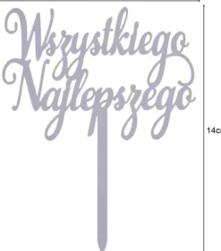 GRATTIS PÅ FÖDELSEDAGEN tårtdekoration akryl silver