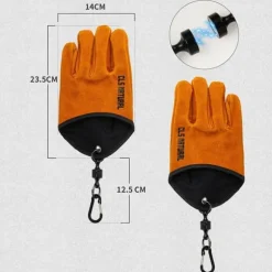 Grillhandskar i spaltläder värmeisolerande skållningsskyddande handskar