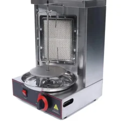 Grillmaskin, 360° roterande, justerbar temperatur,Silver
