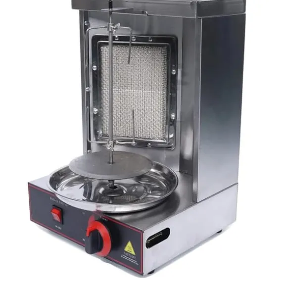 Grillmaskin, 360° roterande, justerbar temperatur,Silver