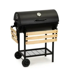 Grill med lock och värmeställ - inklusive termostat - 104x68x94 cm
