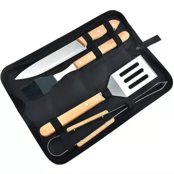 Grillset i trä, 4-delar