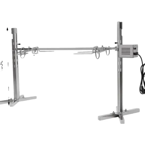 Grillvagn, Rostfritt stål, 30 kg kapacitet,Silver