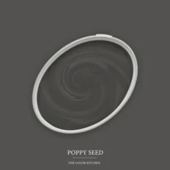 Grå matt väggfärg The Color Kitchen Poppy Seed Dispersion exklusiv för inomhusbruk Hög intensitet 5 liter