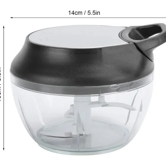 Grönsakshackare med Snöre - Dicer med Dragfunktion 500 ml Svart
