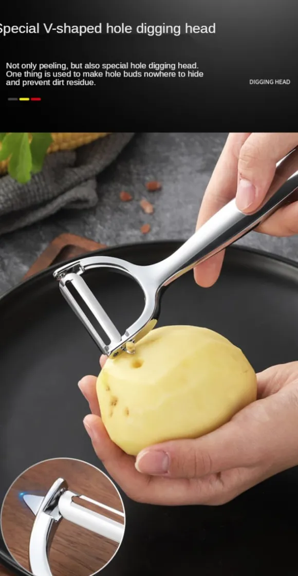 Grönsaksskalare i stål
