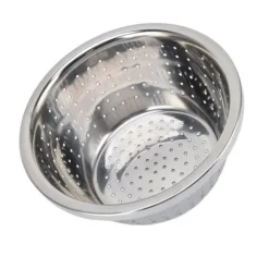 Grönsakstvättkorg Rostsäker multifunktions durkslag i rostfritt stål för kök Hushåll Silver18cm